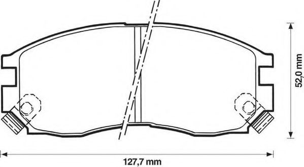 JURID MITSUBISHI гальмівні колодки перед. Colt, Galant, Lancer ROADHOUSE арт. 572381J