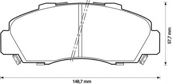 JURID колодки гальмівні передні LEGEND 3.2I V6 91- JAPANPARTS арт. 572393J