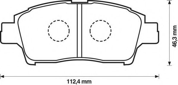 JURID TOYOTA гальмівні колодки передні YARIS 1.3 99- BLUEPRINT арт. 572404J