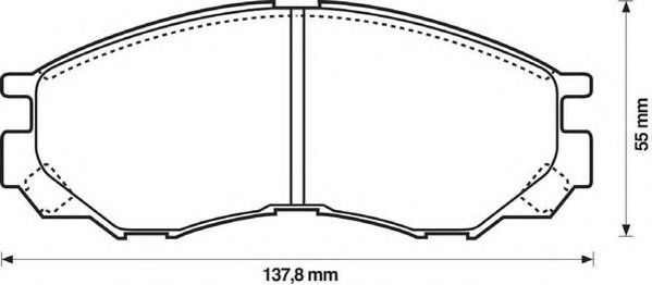 JURID MITSUBISHI Гальмівні колодки передн. Space Gear  -01 BREMBO арт. 572419J