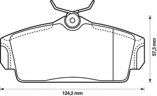 JURID NISSAN Колодки гальмівні передние PRIMERA 2.0 16V 96-02 BLUEPRINT арт. 572422J