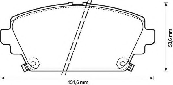 JURID HONDA Колодки тормозные передн. Accord 98- LPR арт. 572429J