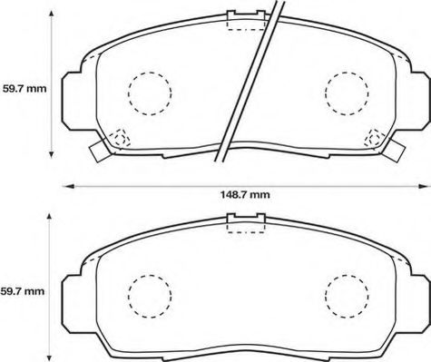 JURID HONDA гальмівні колодки передн.FR-V, Legend 05-,Stream 01- JAPANPARTS арт. 572449J