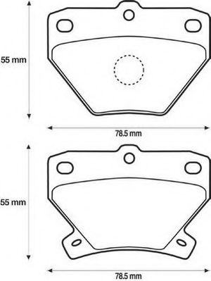 JURID TOYOTA гальмівні колодки задн. Yaris 99- BREMBO арт. 572450J