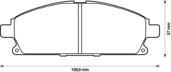 JURID Тормозные колодки пер. Nissan X-Trail 01-, Terrano 95- ROADHOUSE арт. 572466J