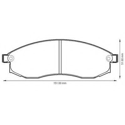 JURID NISSAN К-т гальмівних колодок передн.Urvan 2.5D NIPPARTS арт. 572495J