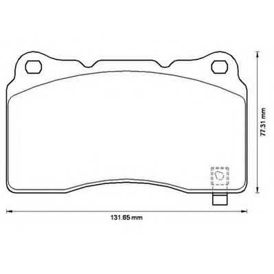 JURID TESLA Гальмівні колодки передн.Tesla S 12-,Cadillac,Ford HELLAPAGID арт. 572508J