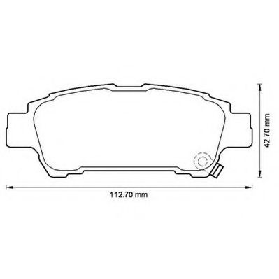 JURID TOYOTA гальмівні колодки задн. Avensis Verso 01-, Previa 00- JAPANPARTS арт. 572512J