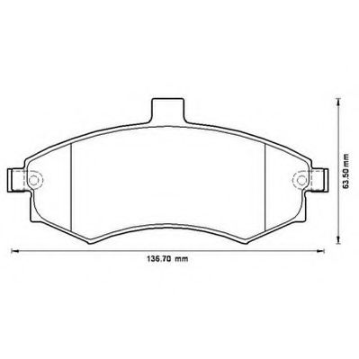 JURID HYUNDAI колодки гальмівні передні Elantra 00-, Matrix 01- CIFAM арт. 572513J