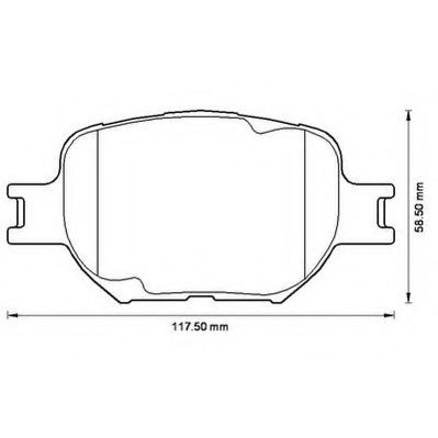 JURID TOYOTA колодки гальм. передн. CHEVROLET Epica, Evanda, Corolla 01-04 REMSA арт. 572517J