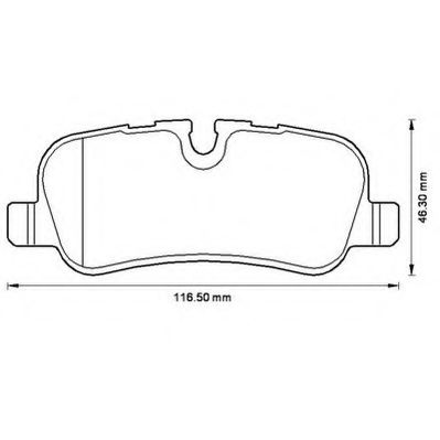 JURID LANDROVER гальмівні колодки задн.Range Rover Sport 05-,Discovery 04- FERODO арт. 572522J