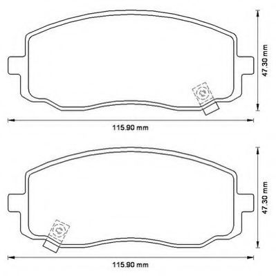 JURID HYUNDAI гальмівні колодки передн. I10, KIA Picanto METELLI арт. 572526J