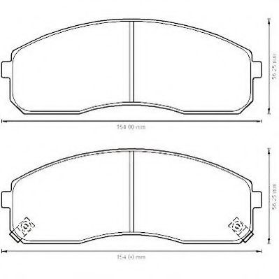 JURID KIA Гальмівні колодки передн.Pregio,Carnival 99- BLUEPRINT арт. 572532J