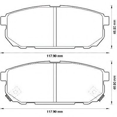 JURID KIA гальмівні колодки дискові Sorento 02- задн. WOKING арт. 572549J