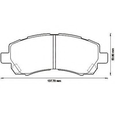 JURID SUBARU гальмівні колодки передн.Subaru Impreza,Legacy 89-00 TRW арт. 572566J