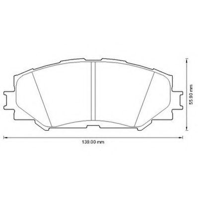 JURID TOYOTA колодки гальмівні передні  Auris,Corolla,RAV-4 05- HELLAPAGID арт. 572598J