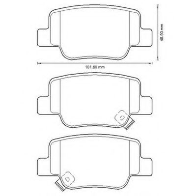 JURID TOYOTA  гальмівні колодки задн. VERSO 09- BREMBO арт. 572623J