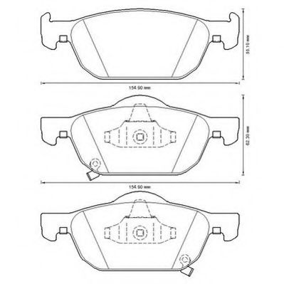 JURID HONDA гальмівні колодки передн.Accord 08-,Civic 12- BLUEPRINT арт. 572624J