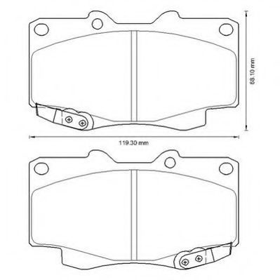 JURID TOYOTA гальмівні колодки передні Hilux 06- FERODO арт. 572625J