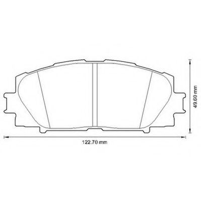 JURID TOYOTAТормозные колодки передн.Yaris 05-,Prius 09- BLUEPRINT арт. 572631J