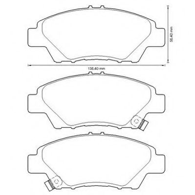 JURID HONDA гальмівні колодки передн.Jazz 08- BREMBO арт. 572637J