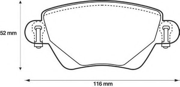 JURID FORD Тормозные колодки задн.Mondeo III 00-,Kangoo 01-,Jaguar X-Type TRW арт. 573012J