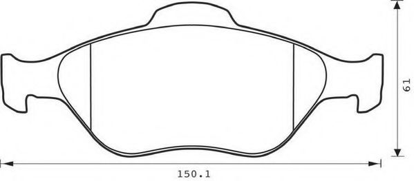JURID Колодки тормозные передние FIESTA 1.2 00- +ABS BLUEPRINT арт. 573041J