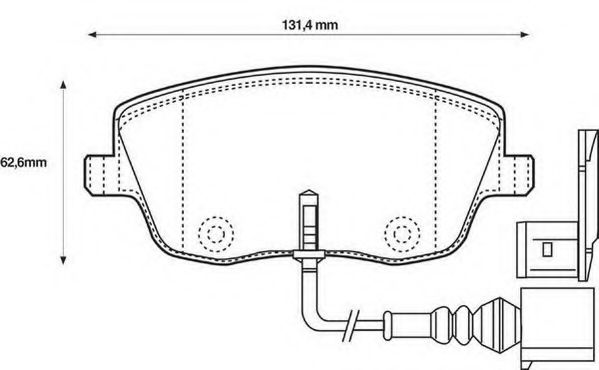 JURID VW Гальмівні колодки перед.Polo 01- Skoda Fabia 99-, Roomster SEAT METELLI арт. 573101J