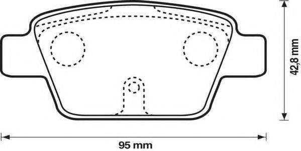 JURID FIAT гальмівні колодки задні STILO, BRAVO 1.2 16V-2.4 20V 01- ABS арт. 573105J