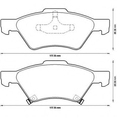 JURID CHRYSLER гальмівні колодки передн.Voyager 01- ROADHOUSE арт. 573238J