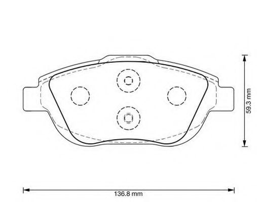 JURID CITROEN гальмівні колодки передн.C3 BLUEPRINT арт. 573264J