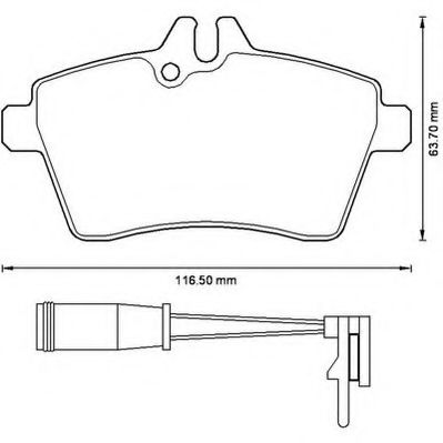 JURID DB гальмівні колодки передн.W169,W245 04- TOKO CARS арт. 573265J