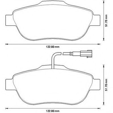 JURID FIAT колодки гальмівні передн.Panda 03-,500,Ford Ka 08- REMSA арт. 573266J