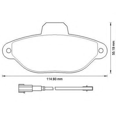 JURID колодки гальмівні дискові FIAT Panda 03- TRW арт. 573267J