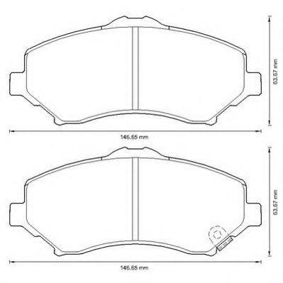 JURID CHRYSLER гальмівні колодки передн.Grand Voyager,Dodge Nitro,Cherokee 07- HELLAPAGID арт. 573298J