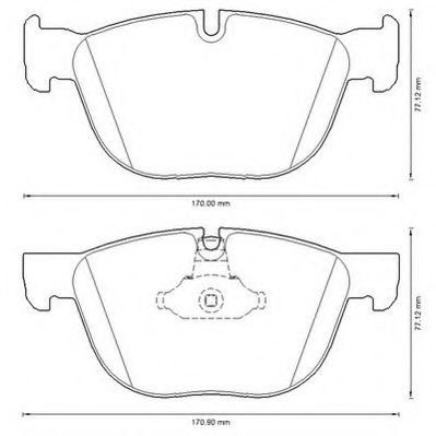 JURID BMW гальмівні колодки передн.X5 E70 07-,F15,85 13-,X 6 E71 08-,F16,86 14- ATE арт. 573300J