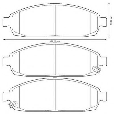 JURID JEEP гальмівні колодки передн.Grand Cherokee 05- ABS арт. 573340J