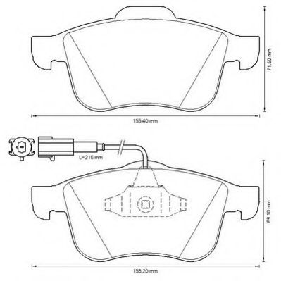 JURID ALFA ROMEO гальмо. колодки перед. GIULIETTA 2.0 JTDM 10-20 ATE арт. 573350J