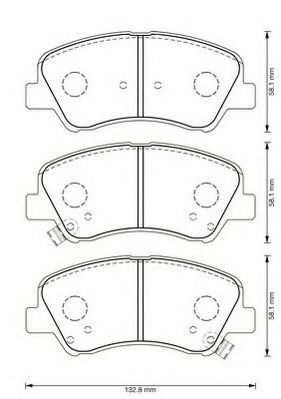 JURID HYUNDAI Гальмівні колодки передн.Accent 10-, KIA  Rio III ASAM арт. 573368J