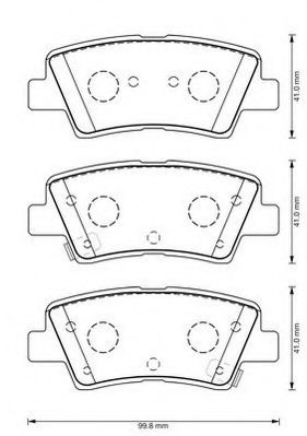 JURID HYUNDAI колодки гальмівні задн.Tucson,Sonata,Soul,SsangYong ICER арт. 573369J