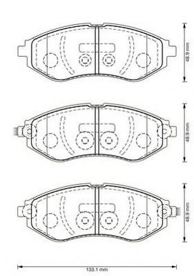 JURID CHEVROLET Гальмівні колодки передн. Aveo 05- BLUEPRINT арт. 573371J