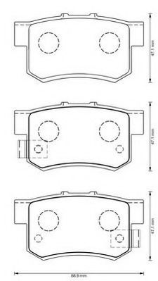 JURID HONDA гальмів.колодки задн.Accord 03-,CR-V II,Stream 01- BLUEPRINT арт. 573375J