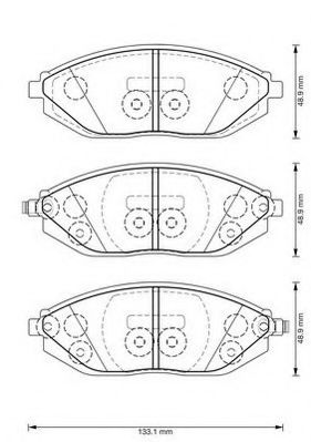 JURID CHEVROLET Гальмівні колодки передн.Spark 10- ABS арт. 573385J