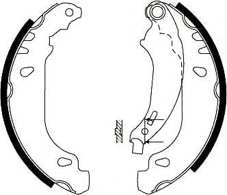 JURID RENAULT щоки гальмівні Logan,Sandero,Clio 1.1-1.9D 98- 180X42 BREMBO арт. 362373J