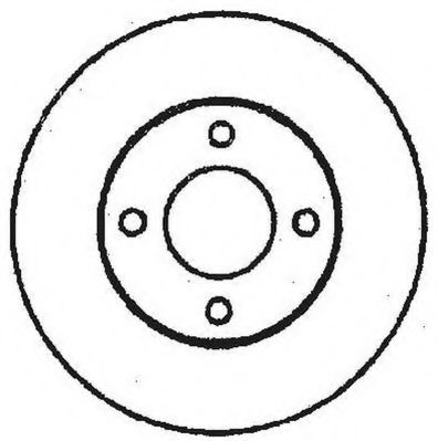 JURID VW диск гальмівний задн. 10mm Audi 80/100 82-96 BOSCH арт. 561312JC