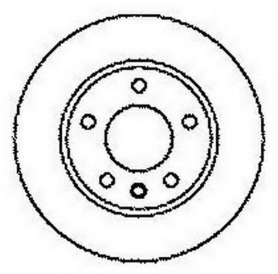 JURID VW диск гальм.передн.вентил.(260мм) T4 BOSCH арт. 561609JC