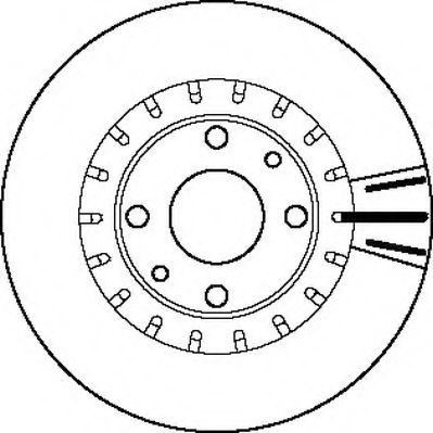 Диск гальмівний ВАЗ 2110-2112 передн. вент. (2 шт.) (вир-во Jurid) DELPHI арт. 562121J