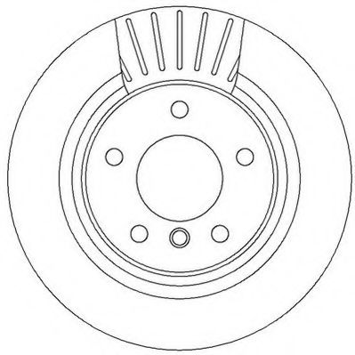 JURID BMW диск гальмівний задн вент. 116-120, 318-328 ATE арт. 562316JC