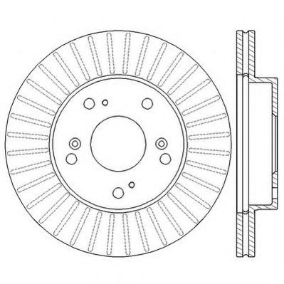JURID HONDA диск гальмівний передн.Civic VIII Hybrid 06- BLUEPRINT арт. 562548JC