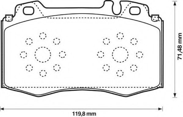 JURID DB гальмівні колодки перед. W203/211/220 BOSCH арт. 573092J